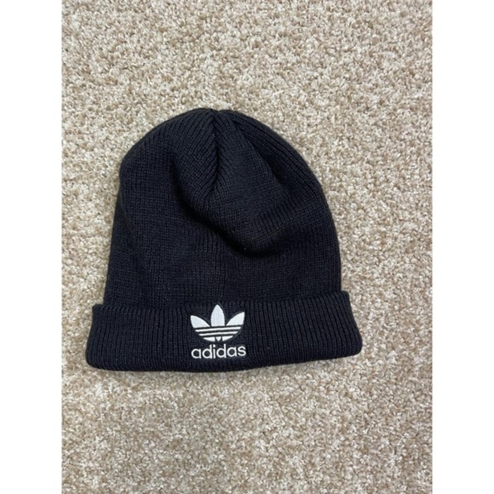 Adidas Black Beanie W/ Gold Embroidering‎